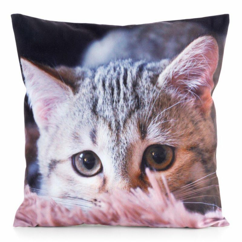 Poszewka Animal/75 Eurofirany Dekoracyjna na poduszkę 45x45 cm Kot 1 szt.