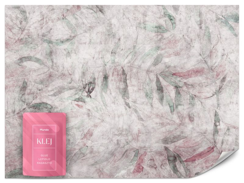 Fototapeta Muralo Liście Roślinność Betonowa Ściana 500x350 cm 1szt.