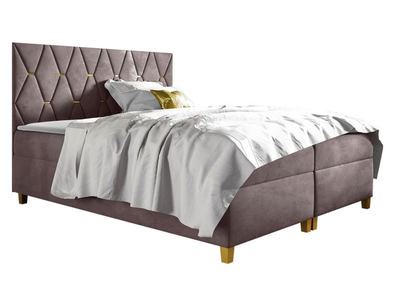 Łóżko kontynentalne MIRJAN 24 Inez 160x200 brudny róż 1 szt.