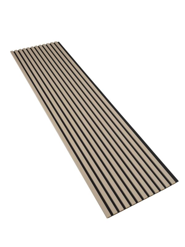 Lamele Ścienne na Czarnej Płycie SunWood 275x55cm Panel Dekoracyjny Piaskowy 1 szt.