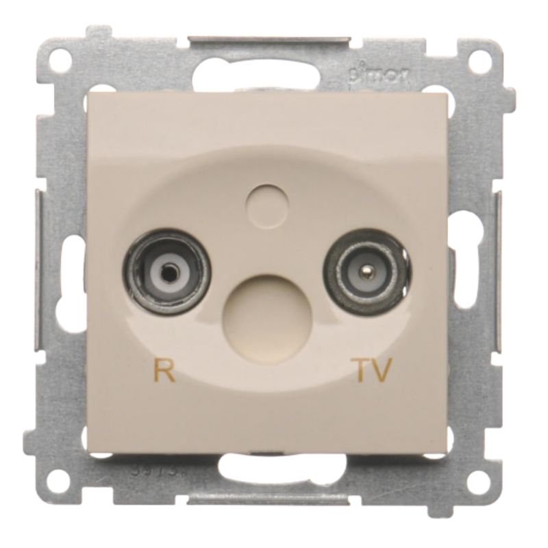 Gniazdo Antenowe R-TV Końcowe 1X Kontakt Simon 54 Kremowe 1 szt.