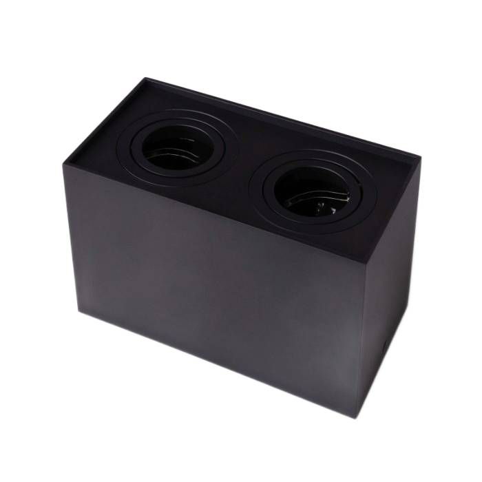 Oprawa sufitowa Ecolight Spot czarny 2 x GU10 x 35W IP20 wym: 12,5 x 18,5 x 9,5 cm - 1 szt.