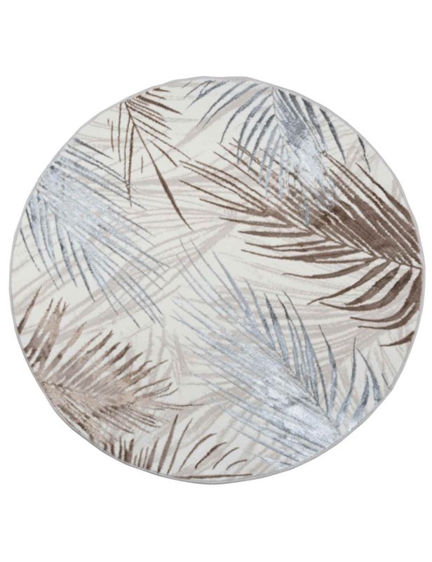 Dywan Creation Multidecor 160 cm koło palmy beżowy, 1 szt.