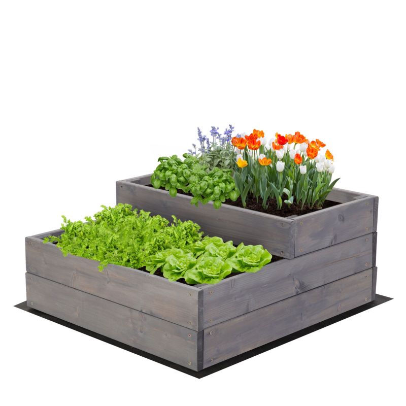 Skrzynia na warzywa MODO24 warzywnik 27x60x63 cm szara impregnacja 1 szt.