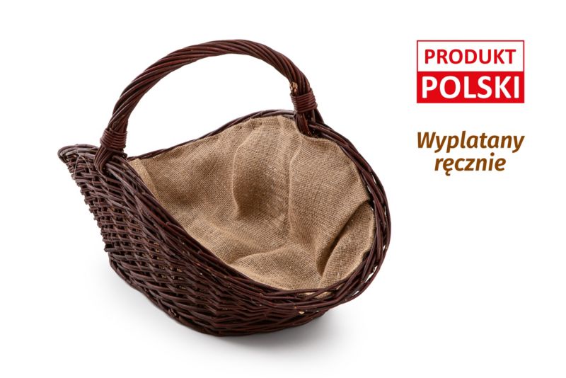 Kosz na drewno Nicea wiklinowy ciemny