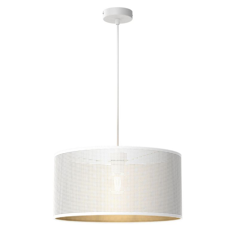 Lampa wisząca Luminex Loft Shade biały matowa-złota wym: 120 x 40 x 40 cm 1xE27 x 15W 1 szt.