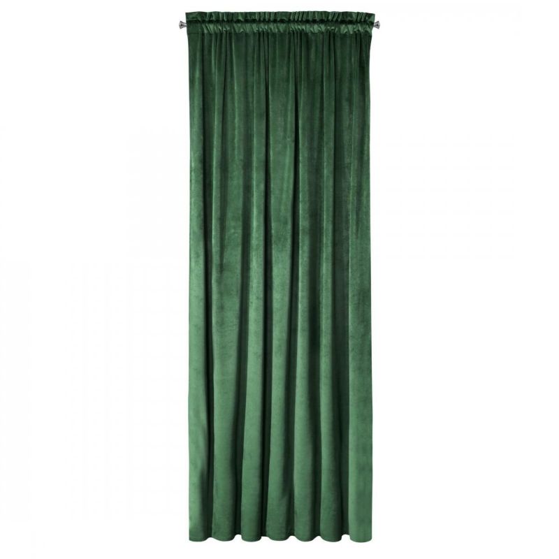 Zasłona welur MELANIE Eurofirany butelkowa zieleń 140x270 cm 1 szt.