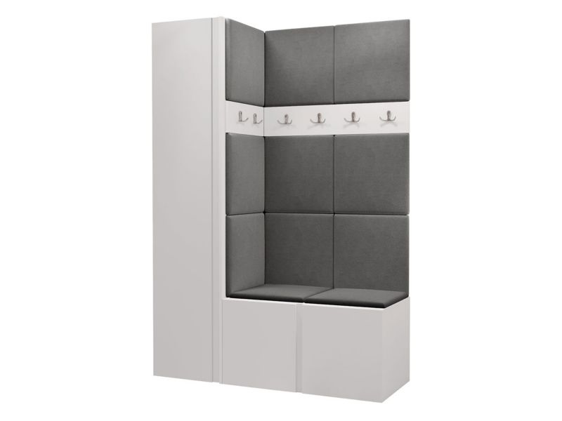 Garderoba MIRJAN 24 Orion IX biały + szary 1 kpl.
