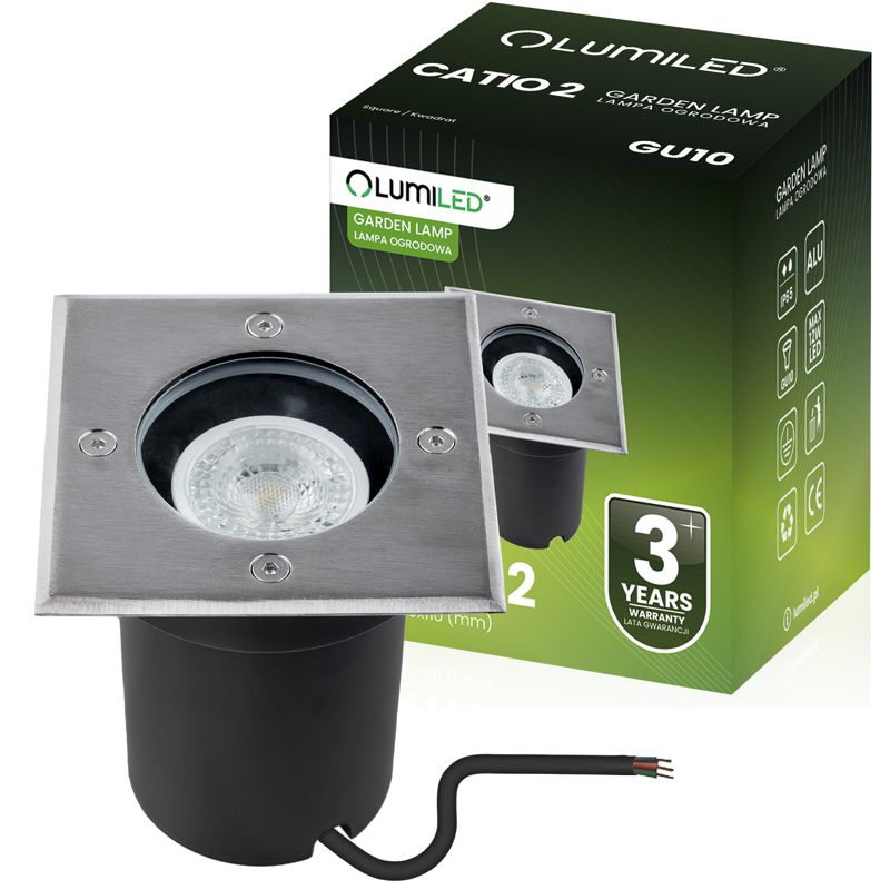 Oprawa Najazdowa Lumiled Lampa Dogruntowa Wpuszczana GU10 IP65 IK09 Kwadrat 1 szt.