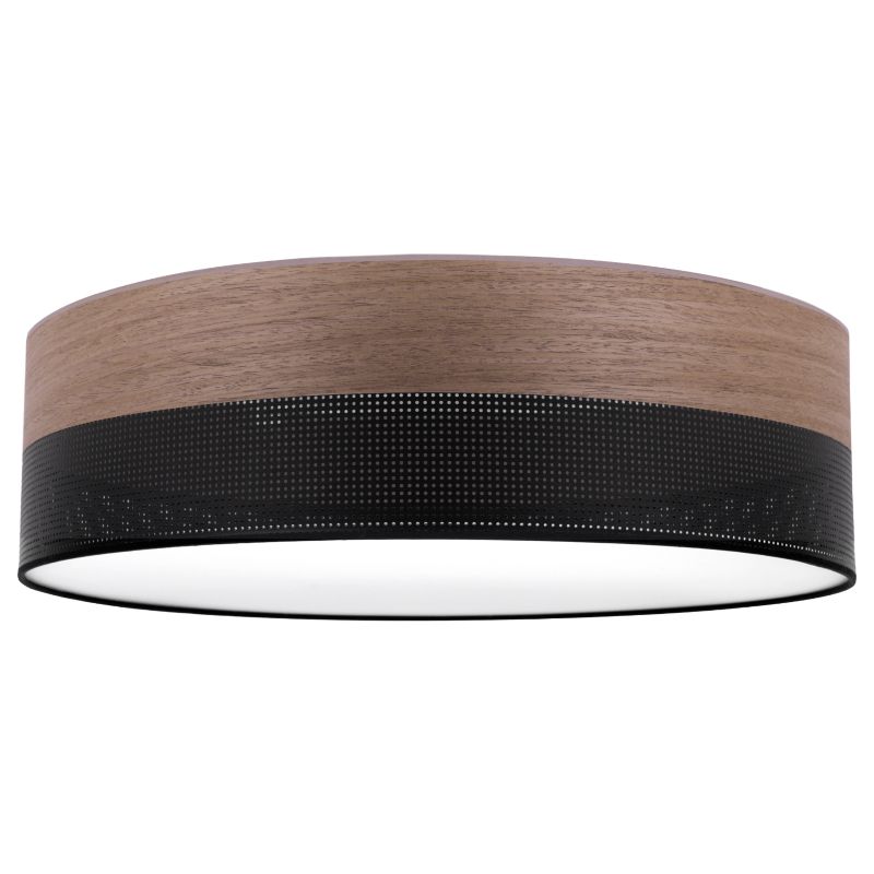 Lampa sufitowa wisząca Light Home LH Wood Plexi 3x E27 60W czarny/orzech 50cm 1szt.