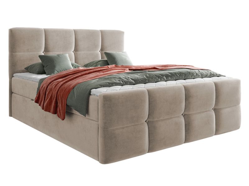 Łóżko kontynentalne MIRJAN 24 Fuego 180x200 beżowy 1 szt.