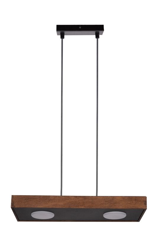 Lampa wisząca Sigma Lighting Dalia ciemne drewno-czarna wym: 100 x 41 x 15 cm 2xGX53 x 1 szt.