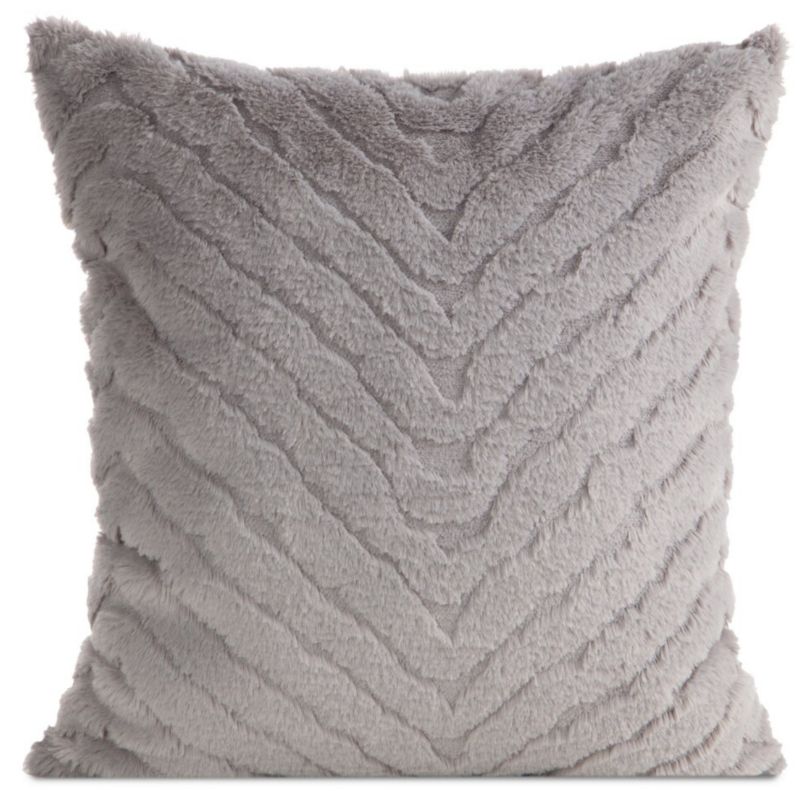 Poszewka Futrzana Kate Eurofirany Srebrna 45X45 Cm Dekoracyjna Na Poduszkę 1 Szt.