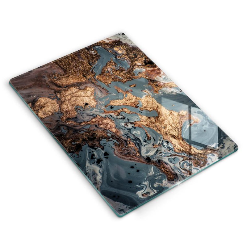 Szklana deska do krojenia Wallfluent 40x52 cm Ozdobna skała ze złotem 1 szt.