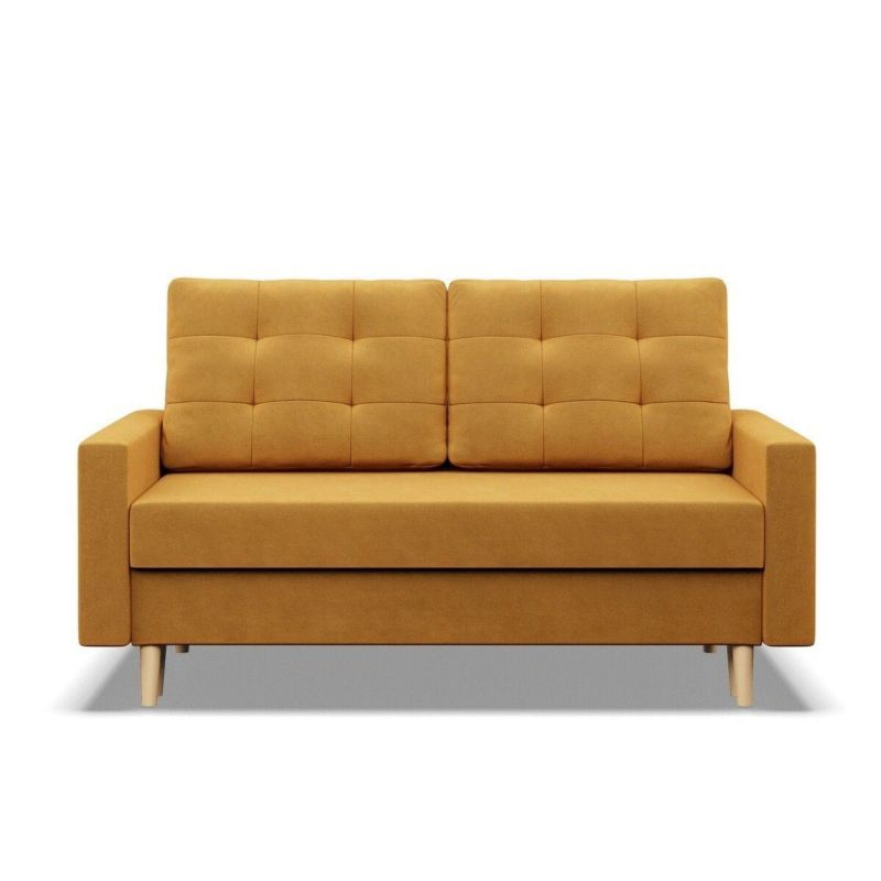 Sofa TYLETEGOTU na nóżkach MILO velvet żółty 1 szt