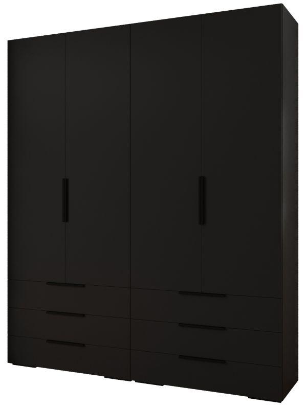 Garderoba wysoka do przedpokoju Abiks INOVA 1 Z16 czarny+czarny 1szt.