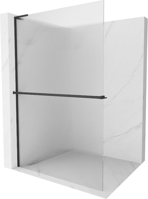 Ścianka prysznicowa z półką Mexen Kioto+ L czarna 90x200 cm 800-090-123-70-09 1 szt.