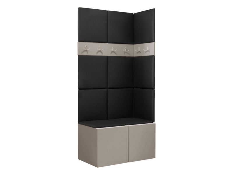 Garderoba MIRJAN 24 Orion I kaszmir + czarna ekoskóra 1 kpl.