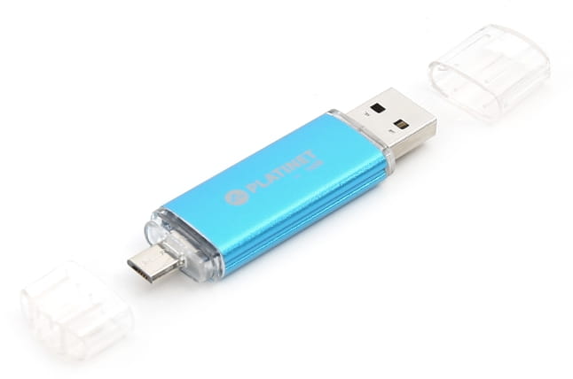 PLATINET USB Pendrive 16GB DUO BLUE bez opaowania 41778 AX-DEPO PMFA16BL niebieski - Henryx24