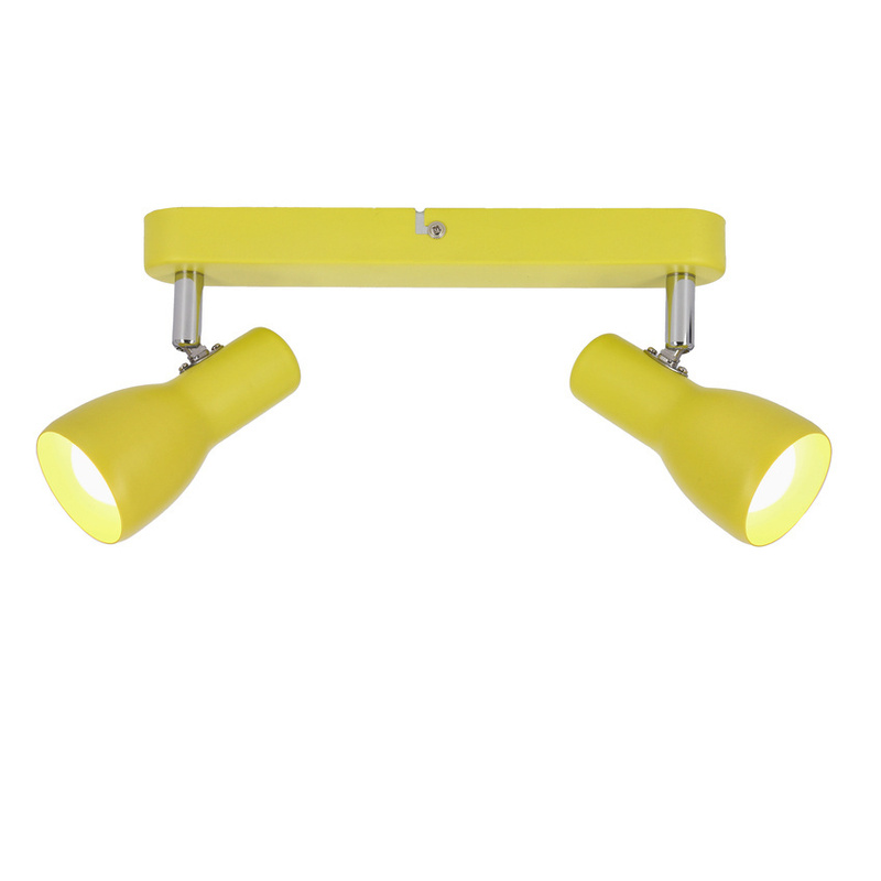 Żółta lampa sufitowa listwa 2-punktowa do salonu PICARDO metal