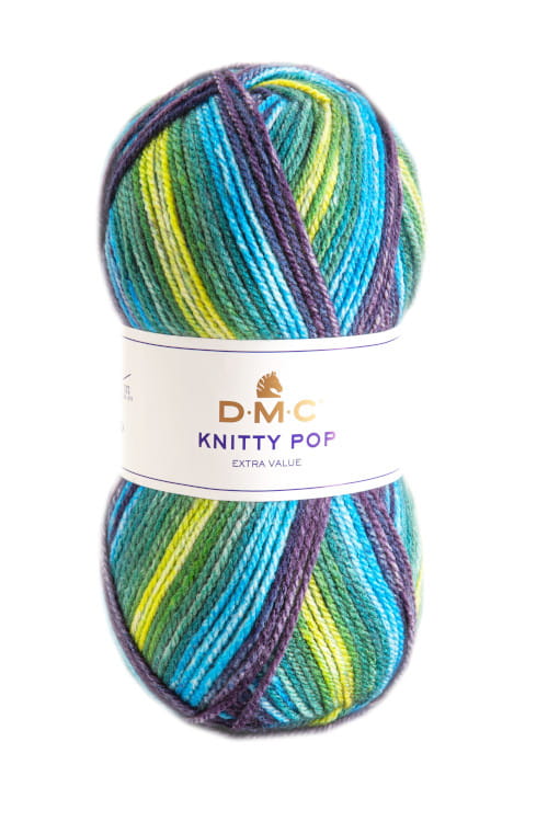 Włóczka DMC Knitty Pop kol. 482 Niebiesko-Zielony