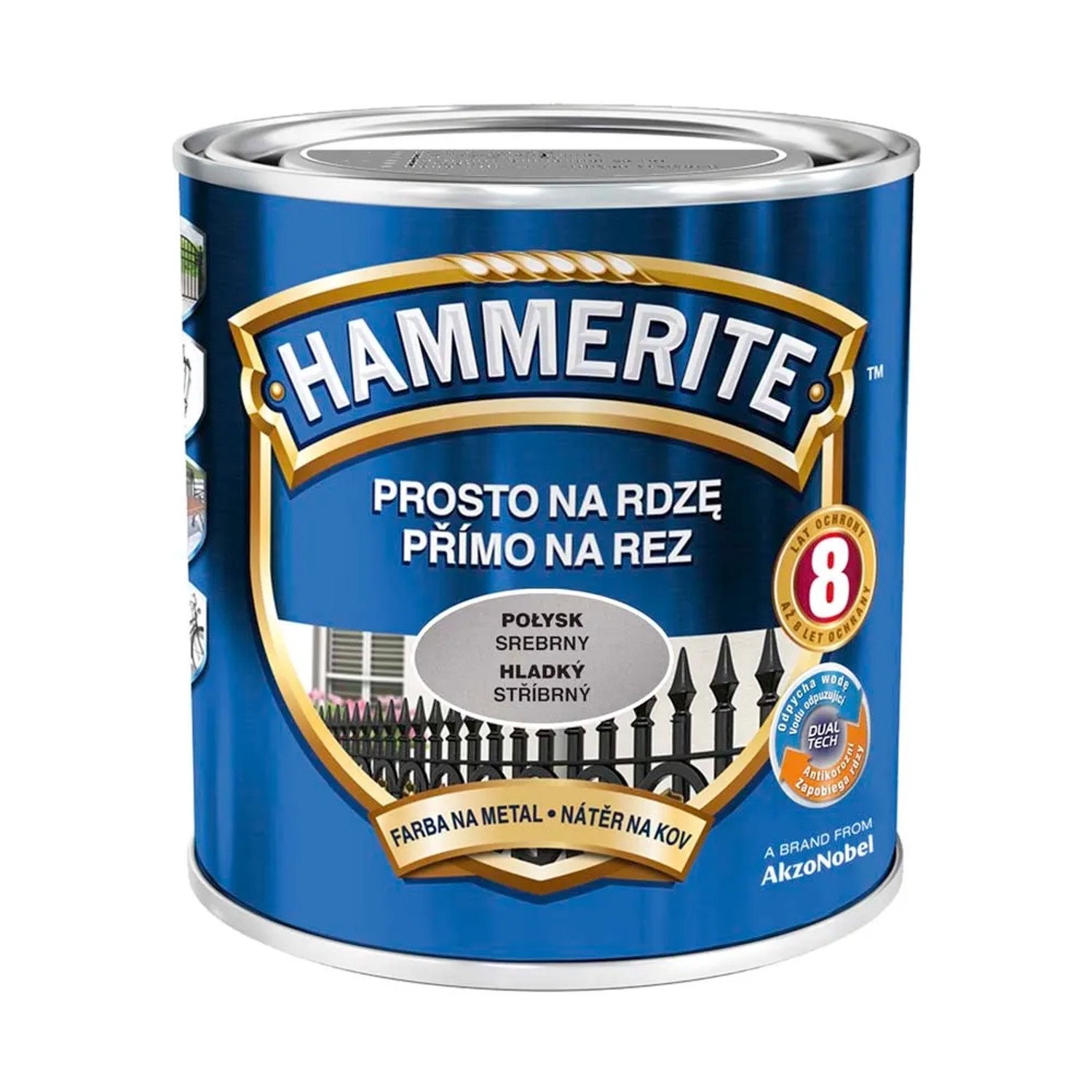 Hammerite Emalia antykorozyjna srebrny połysk 700 ml