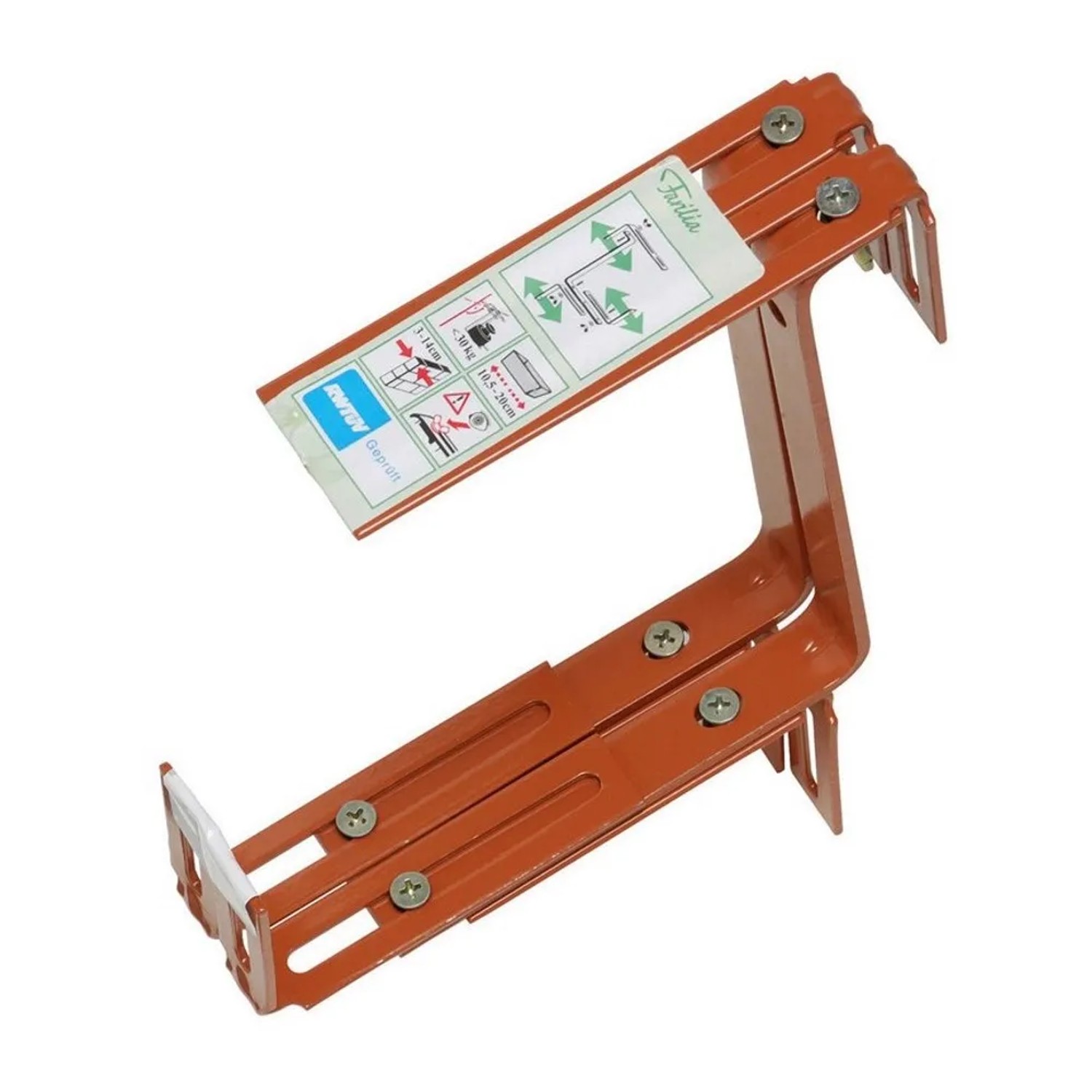 Uchwyt do skrzynki balkonowej 3-pozycyjny jasny brąz