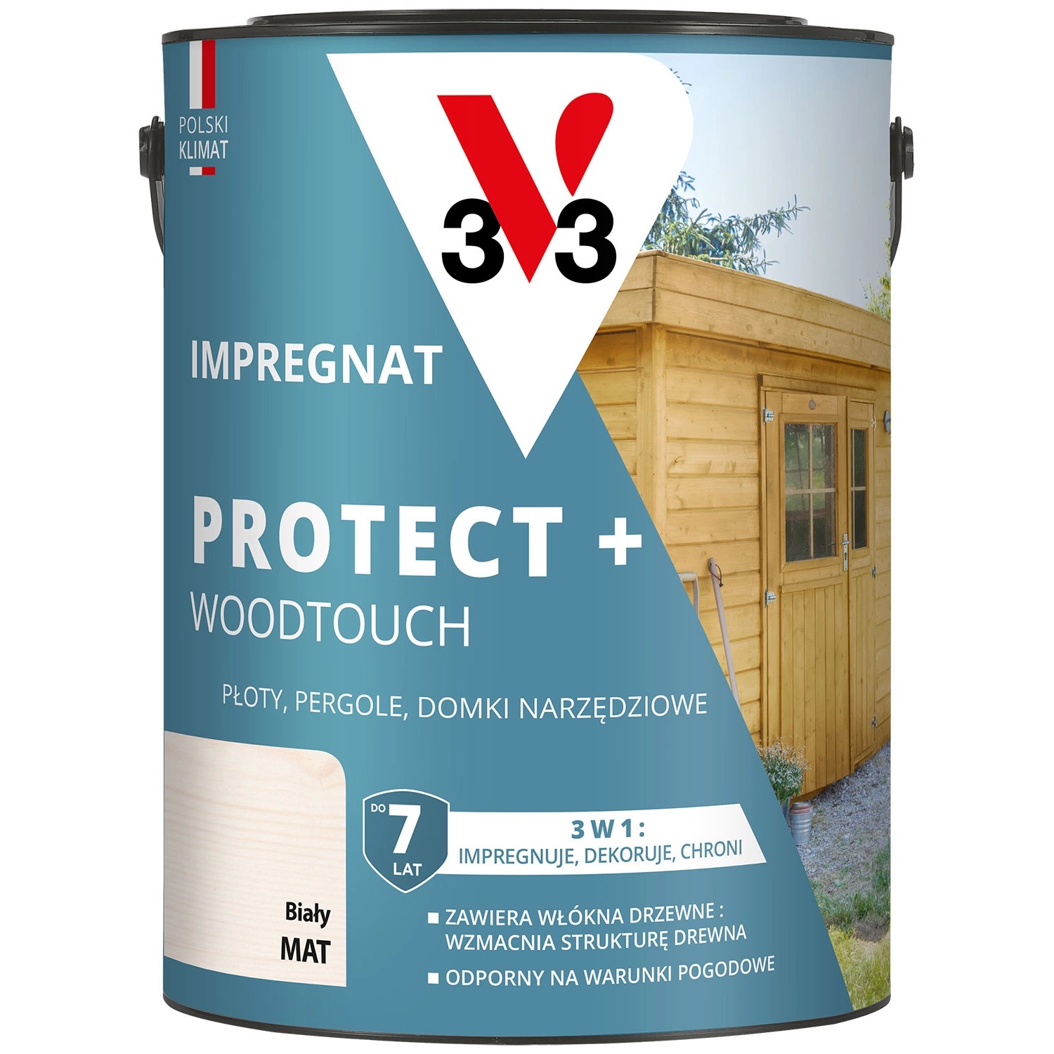 V33 Impregnat Protect+ biały 4,5L