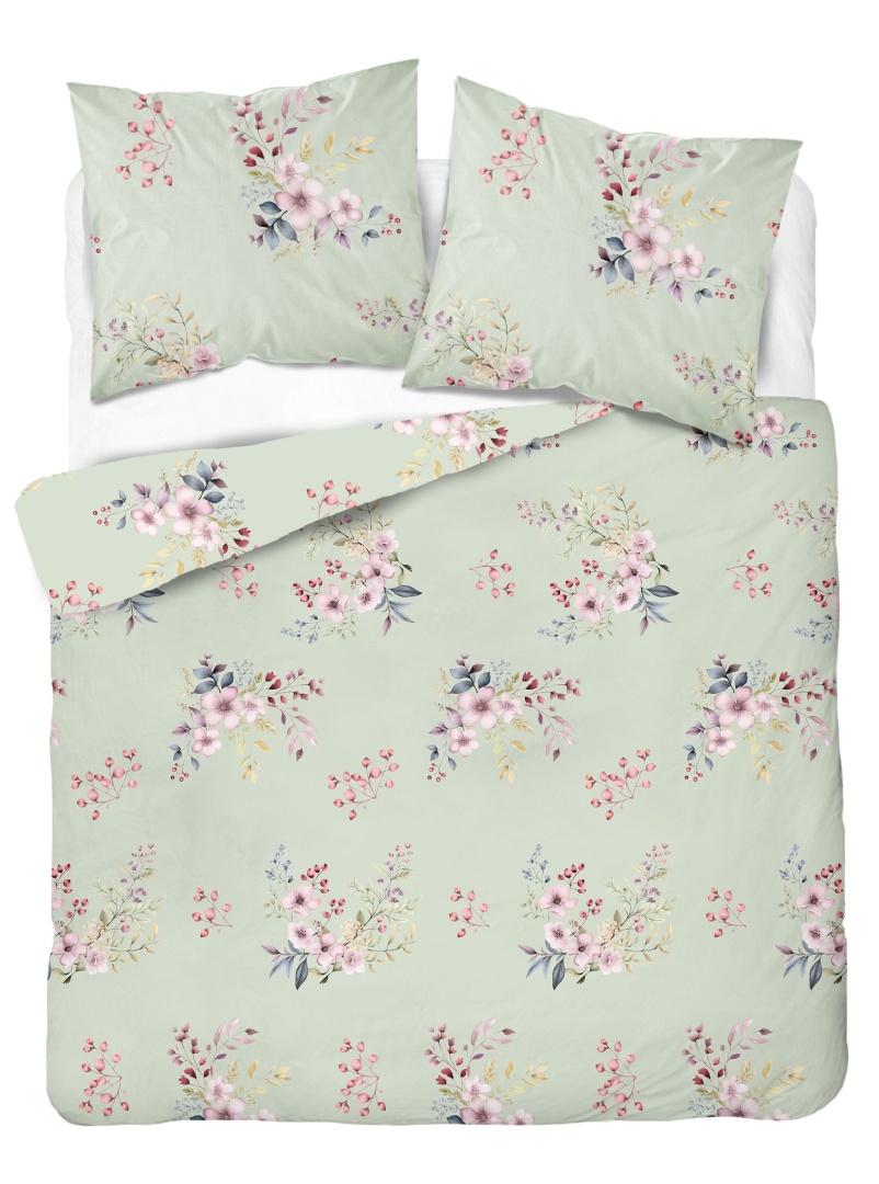 Pościel 220x200 + 2 poszewki | 100% bawełna | Kwiat jabłoni pastel