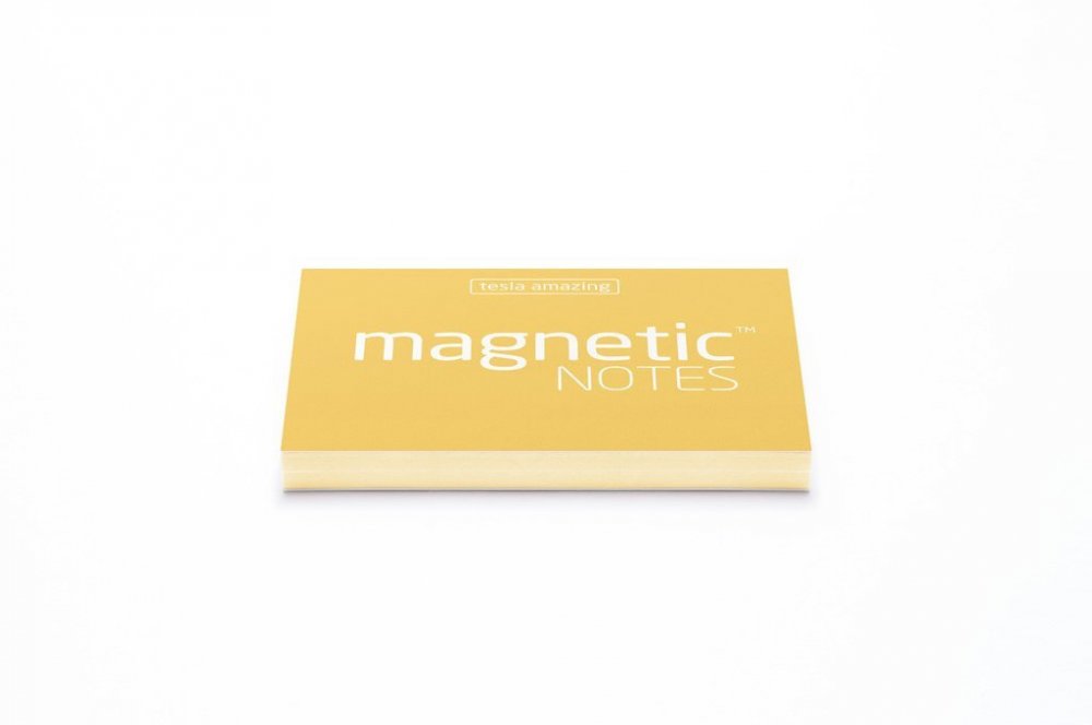 Karteczki elektrostatyczne Magnetic, 70x50mm, 100 karteczek, żółty, pastelowy