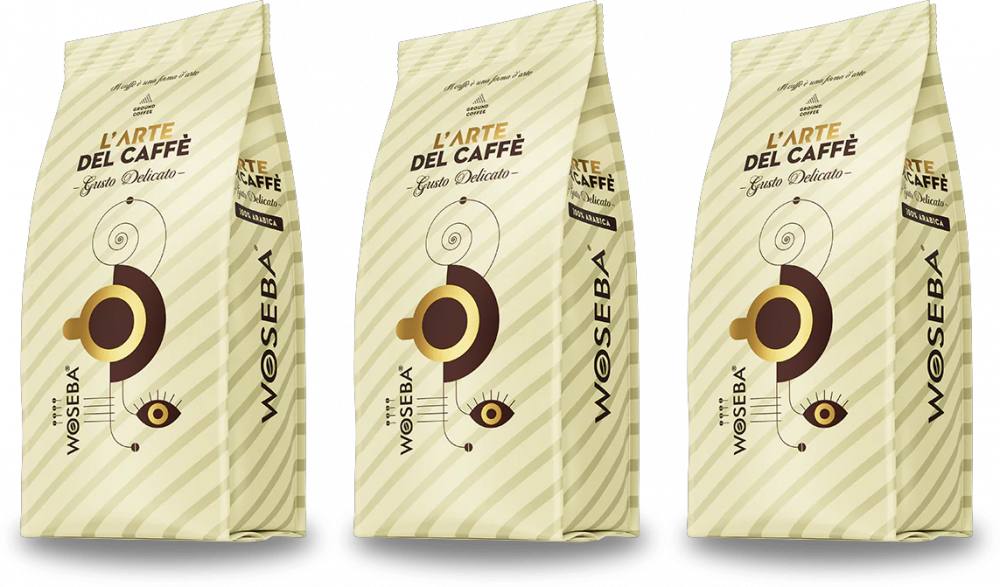 3x Kawa mielona Woseba L’Arte Del Caffe Gusto Delicato, 250g