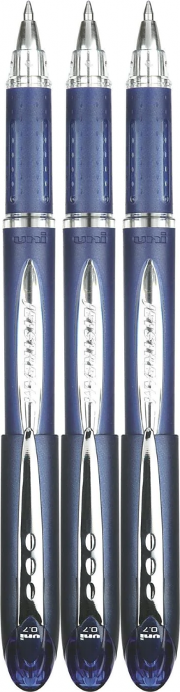 3x Pióro kulkowe Uni, SX-217 Jetstream, 0.7mm, niebieski