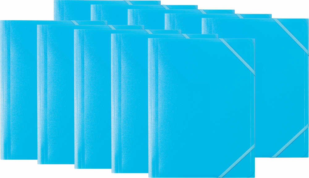 10x Teczka plastikowa z narożną gumką Viking, A4, 30mm, niebieski