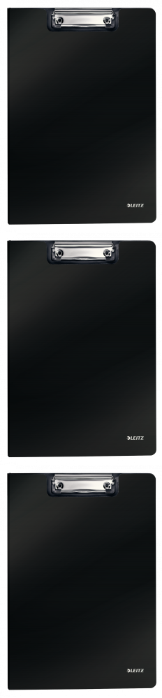 3x Clipboard Leitz Solid, z okładką, A4, czarny