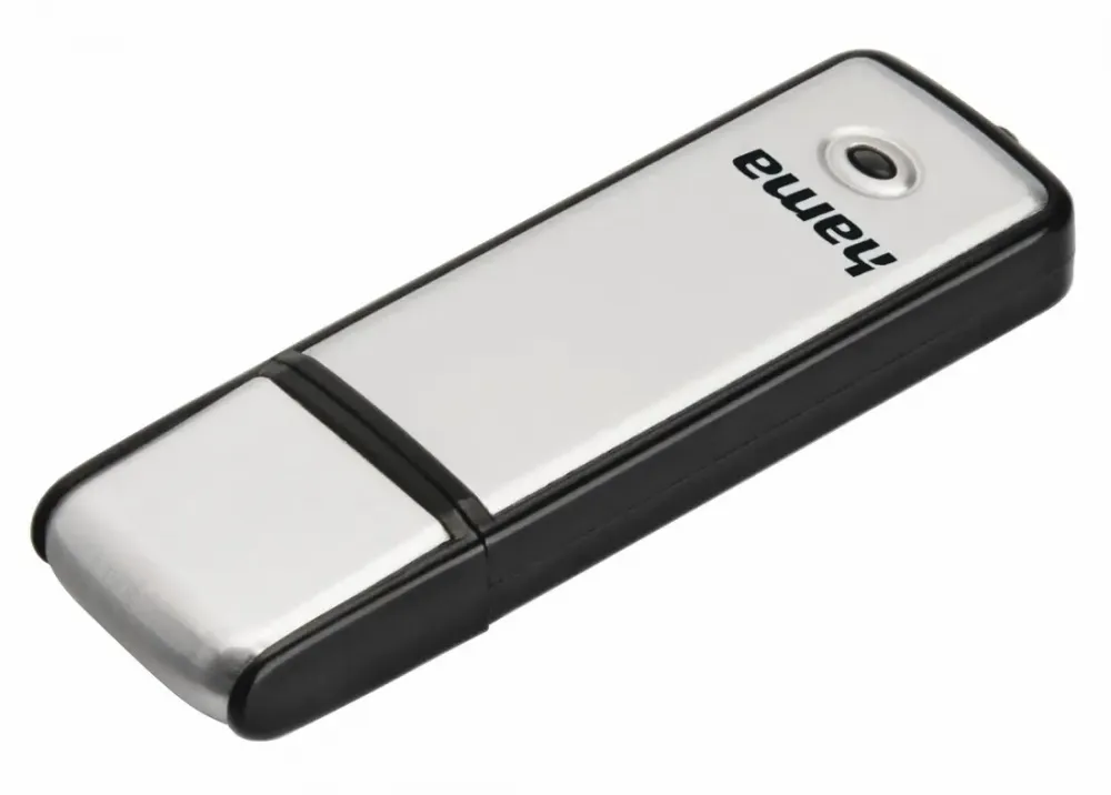 Pendrive Hama Fancy, 64GB, USB 2.0, srebrno-czarny