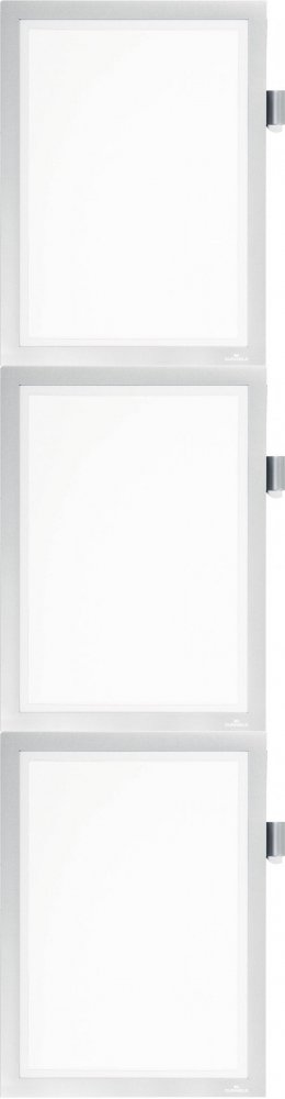 3x Ramka magnetyczna Durable Duraframe Note, samoprzylepna, A4, 1 sztuka, srebrny