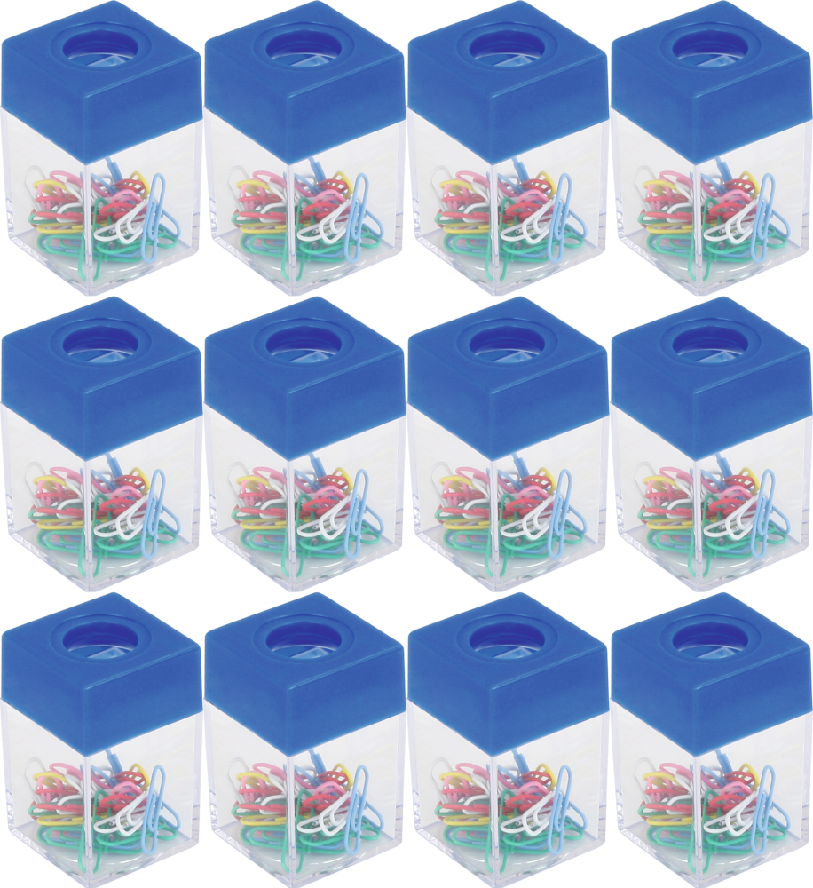 12x Pojemnik na spinacze Eagle TY-15P, niebieski