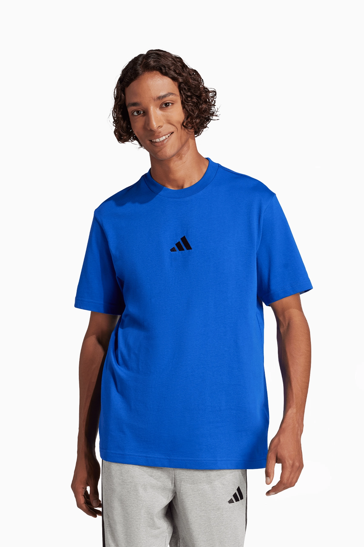 Koszulka adidas Essentials Small Logo Single - Niebieski