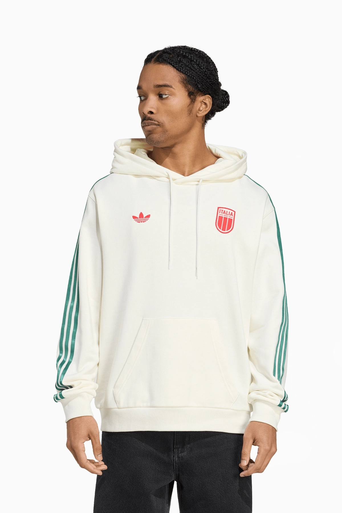 Bluza z kapturem Reprezentacji Włoch adidas 2025 Gender Neutral - Biały