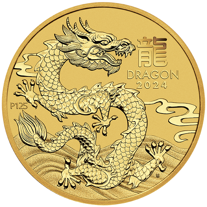 Złota moneta Rok Smoka 2024 1/10 uncji - wysyłka 24 h! - Mennica Skarbowa