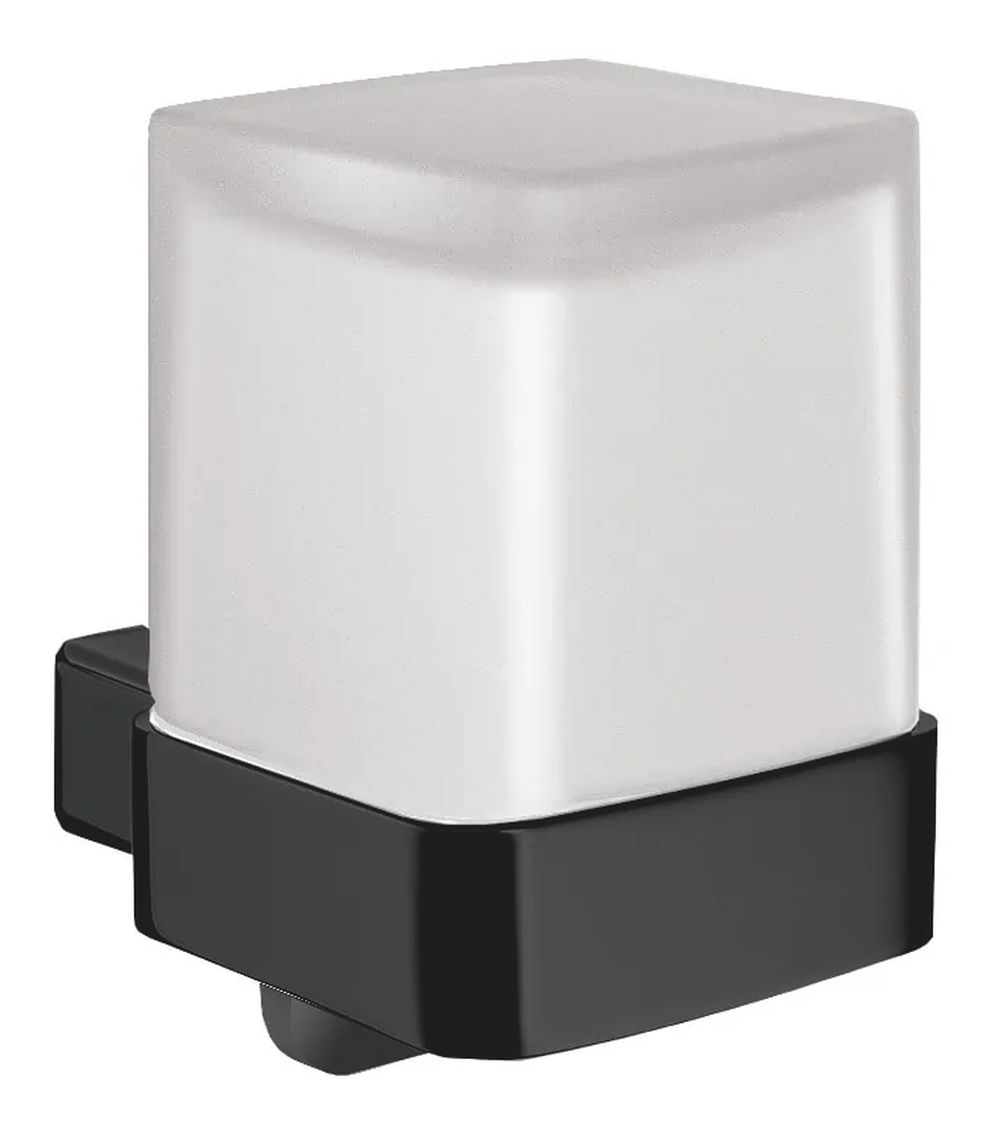 Emco Loft dozownik mydła ścienny czarny/szkło satynowe 052113303