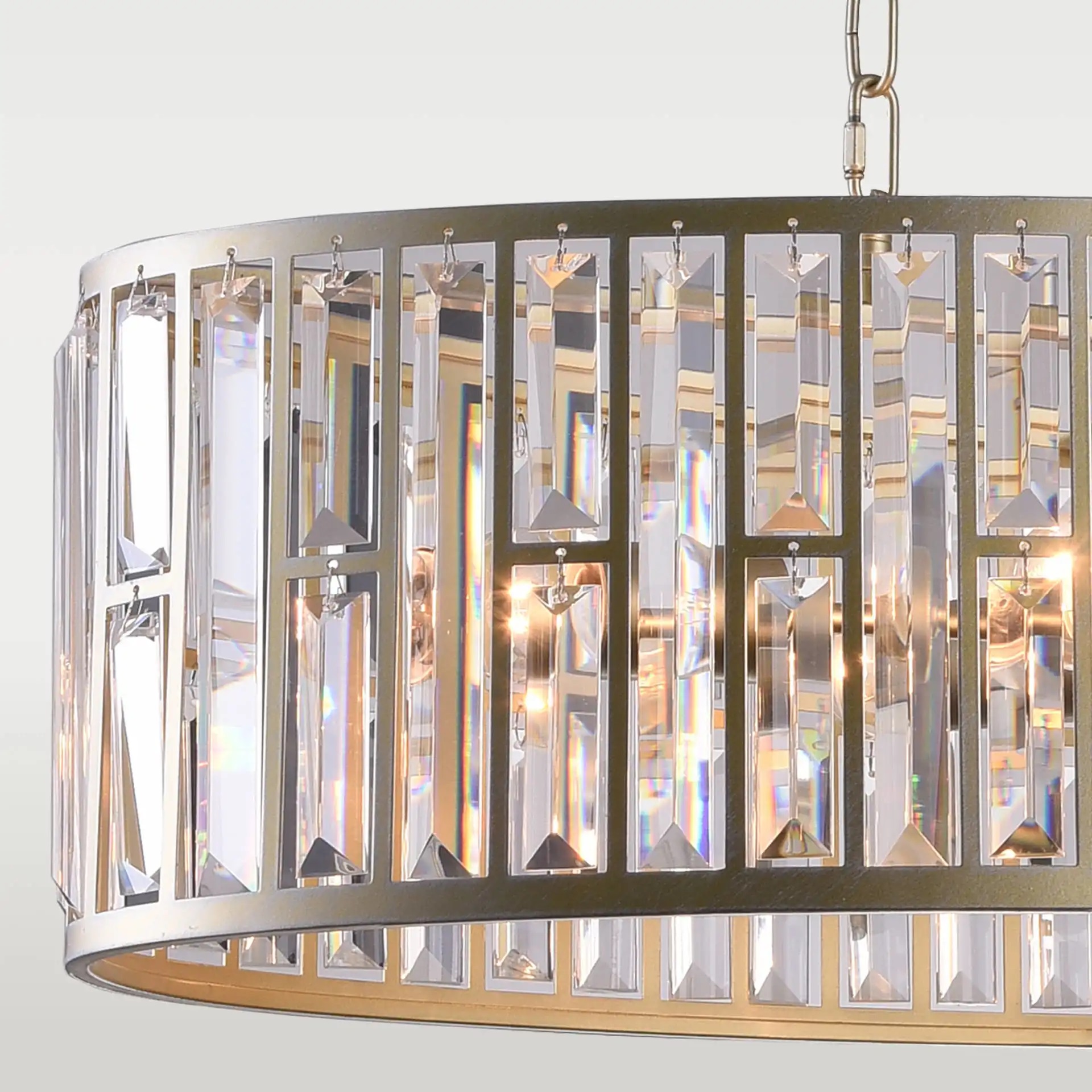 CosmoLight Kyiv lampa wisząca 6x60W szampan/kryształ P06223CP