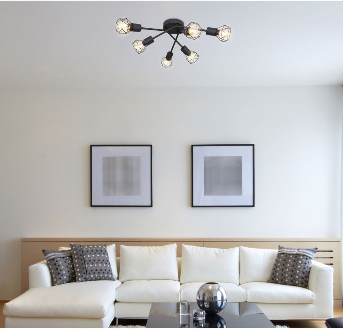 Globo Lighting Xara I lampa podsufitowa 6x40W czarna 54802S-6