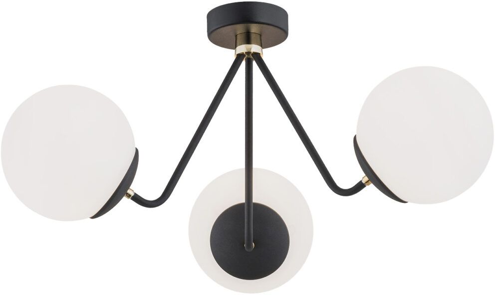Argon Tomar lampa podsufitowa 3x15W opal mat/czarny 1478