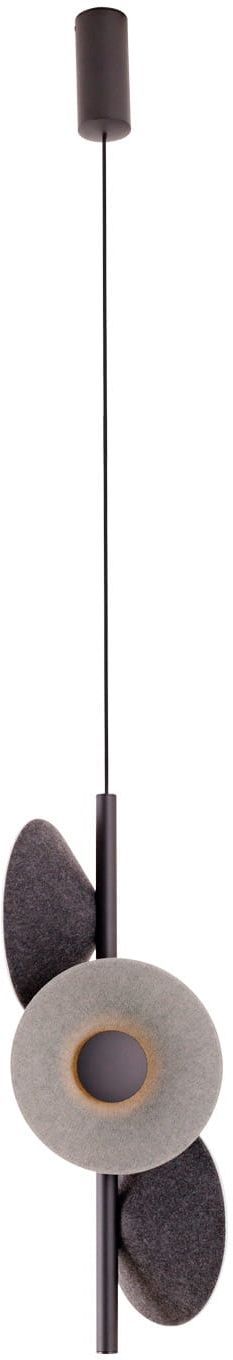 MaxLight Puro lampa wisząca 8 W czarna-szary/popielaty P0562
