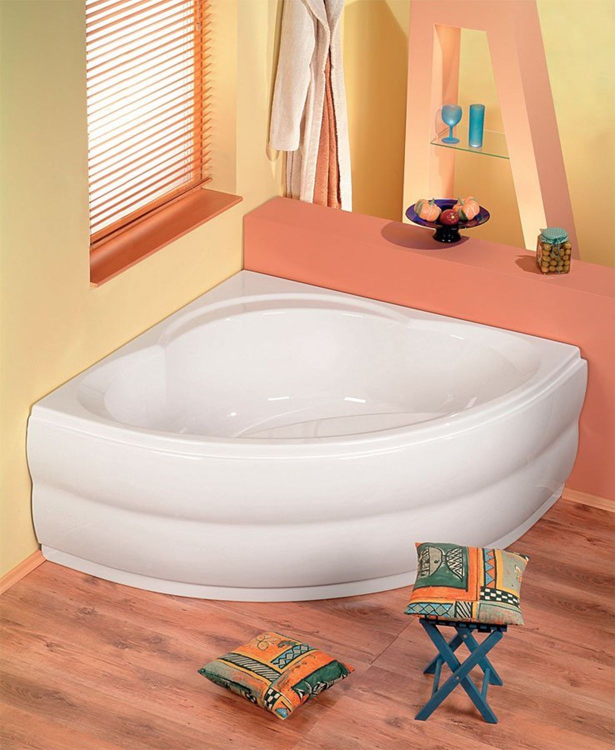 Polysan Alexandra wanna narożna 140x140 cm biała 95111