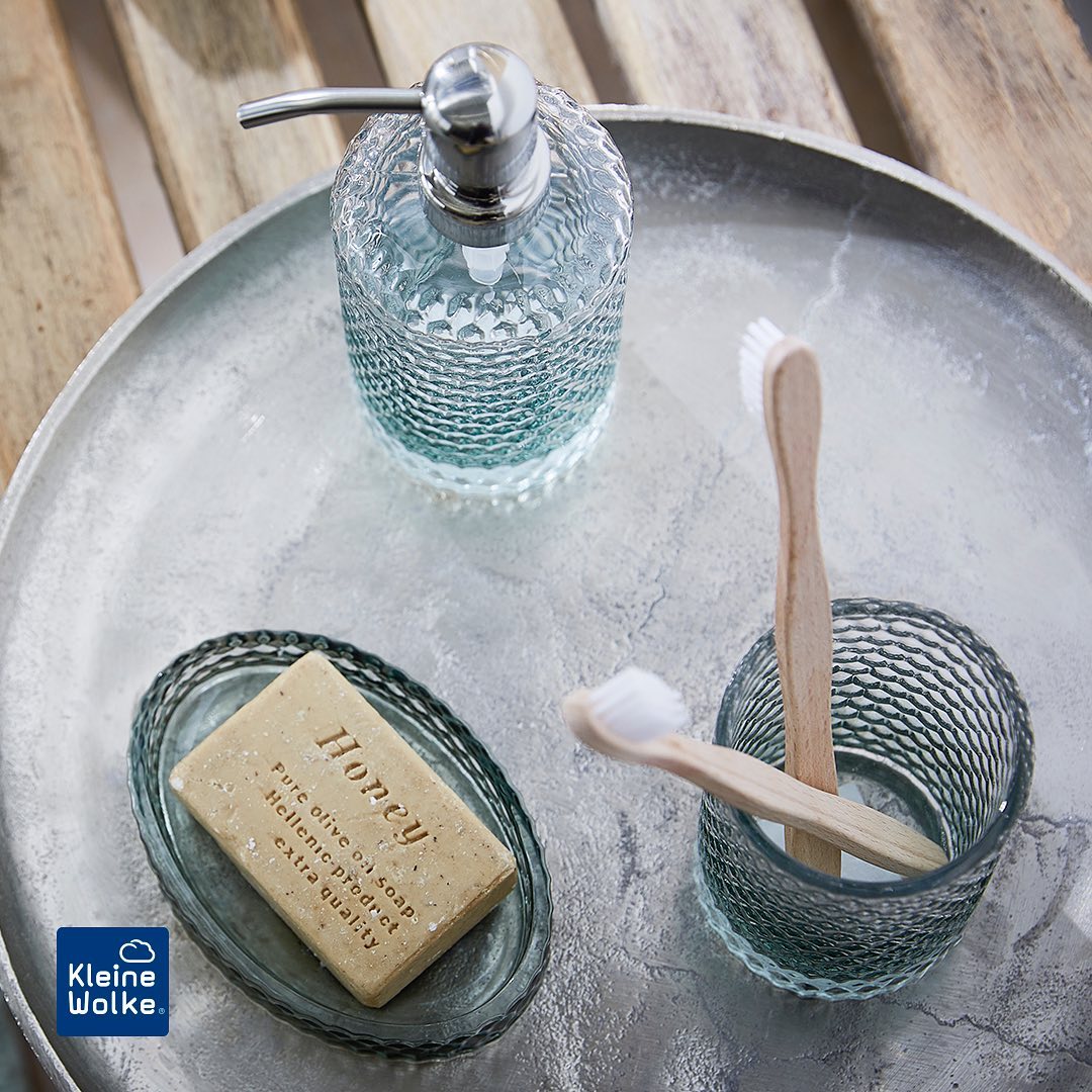 Kleine Wolke Melua Eco Care kubek na szczoteczki do zębów przezroczysty/zielony 8615685852 - Wysyłka w 24h