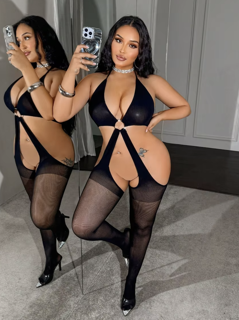 Bodystocking damskie odważne wycięcia 407
