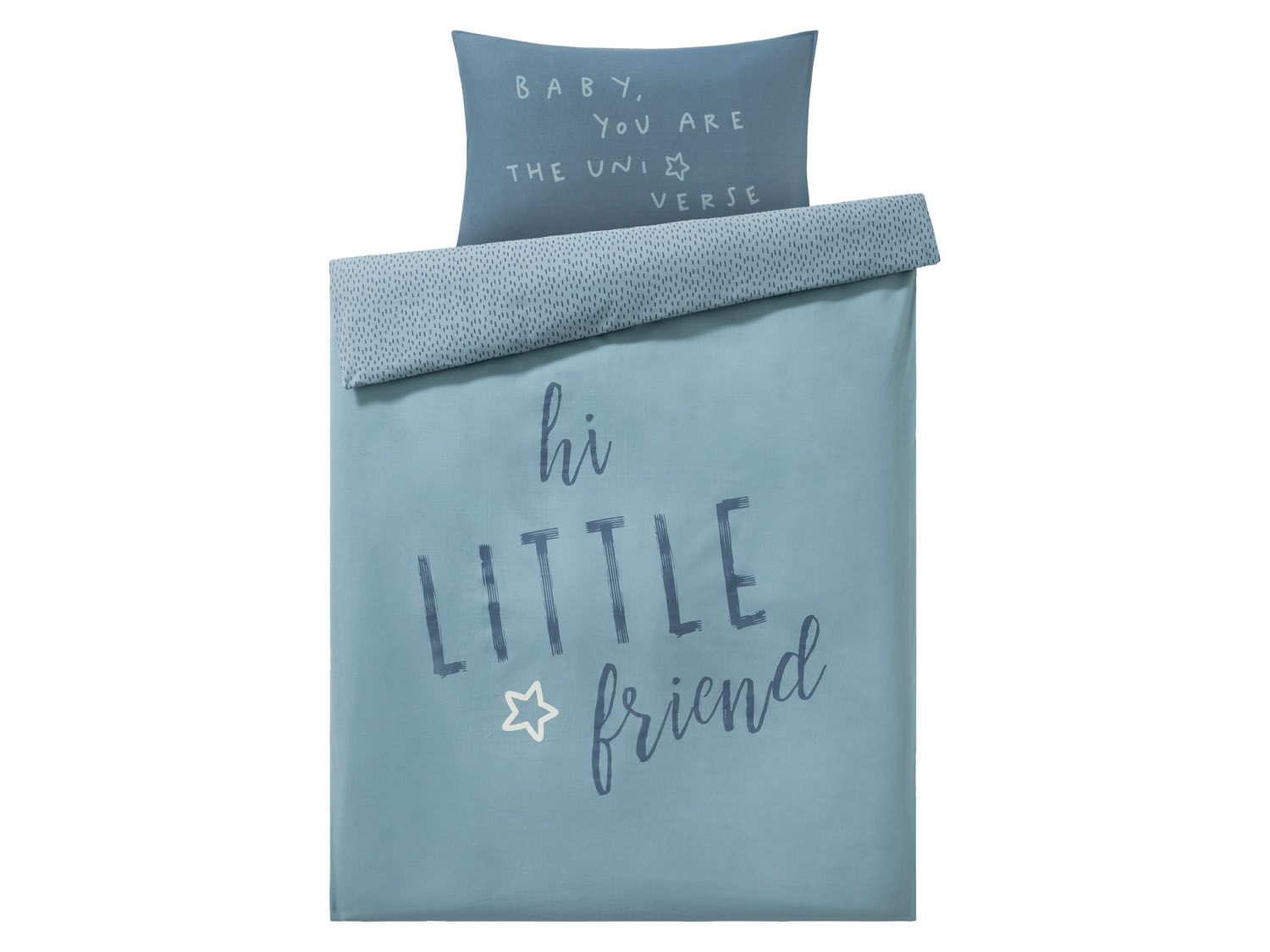 lupilu Pościel dziecięca z bawełny renforcé 135 x 100 Niebieski