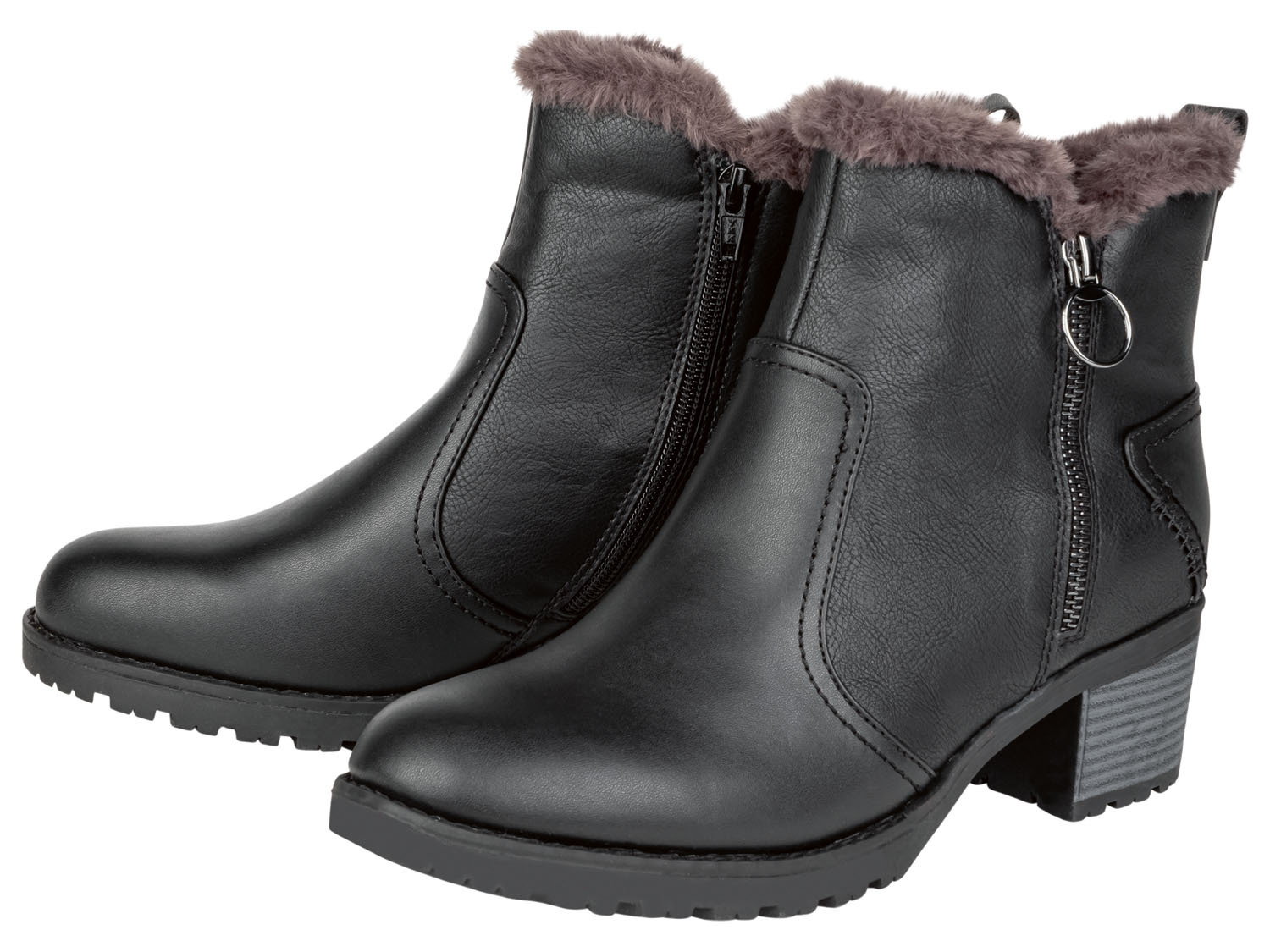 esmara Botki damskie z ciepłą wyściółką Czarny, 40